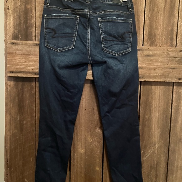 ~SOLD~American Eagle Dark Wash size 8 Long Jeans - Picture 4 of 11